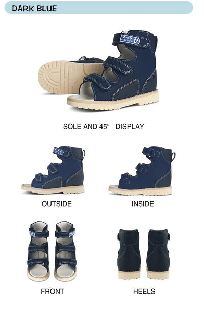 Boys Children Orthopedic Shoes For Kids Summer Sandals Toddler Leather Varus Clubfoot Footwear 2-8Year