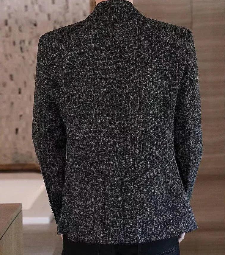 Plaid Male Blazer Brown Men's Suit Jackets Single Breasted Coat Fashion 2024 Fashionable High Quality Classic Luxury Designer