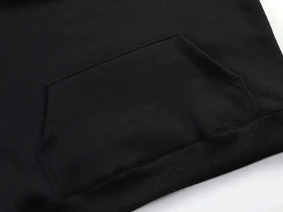 Men's Black Hooded Sweatshirt Street Casual Sportswear Printed with Famous Wrestler's Print CM Return Autumn and Winter Novelty