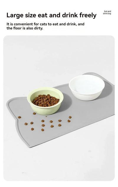 Pet Silicone food Mat Portable heat insulation Waterproof Non-Slip Feeding Mat Slow feeder Bowl Pad Cushion Cat Dog Pet supplies