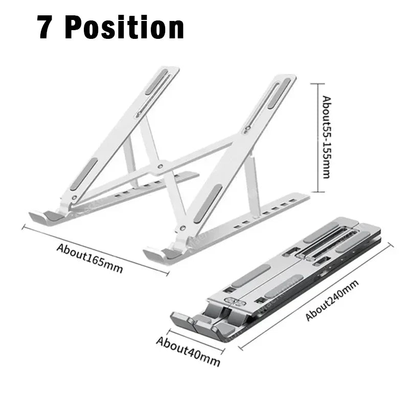 Foldable Laptop Stand 10 Position Adjustable Portable Notebook Support Base Holder ABS Laptop Holder For Laptop Accessories