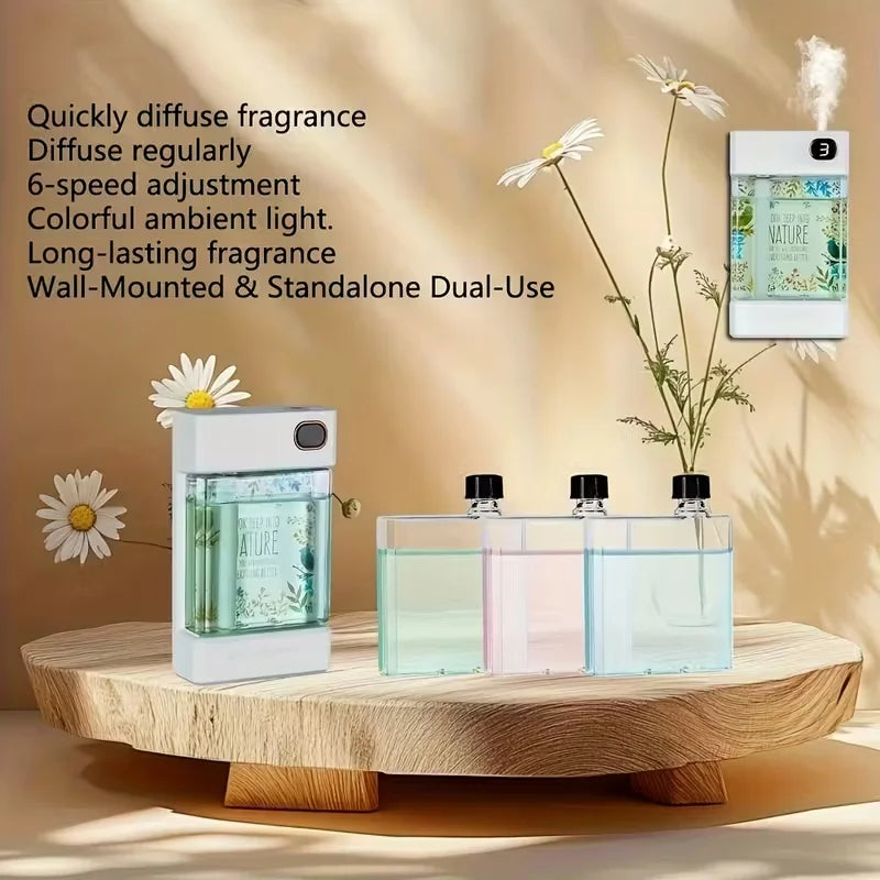 Charging Home Aromatherapy Diffuser with LEDAmbientLight And6Adjustable MistModesTimer Function for Living Room Bedroom Office