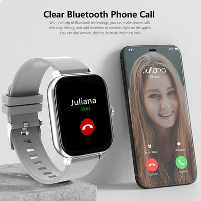 1.83'' Sports Smart Watch Fitness Clock Health Monitor Waterproof Smartwatch Wireless Call Watches for Men Women IOS Xiaomi 2025