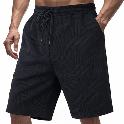 Summer new style Men's pure color loose heavy Jacquard texture pattern sport shorts Men casual fashion hip-hop five-point shorts
