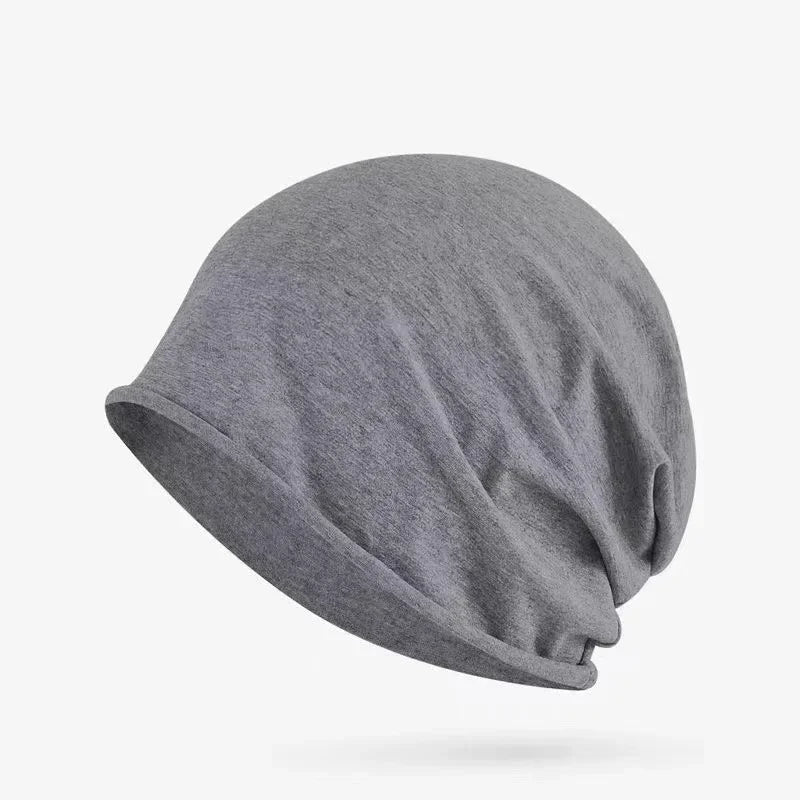 Hats Beanies For Men Women Unisex Autumn Summer Beanie Cotton Solid Color Elastic Bonnet Hip Hop Baggy Cap Male Female Thin