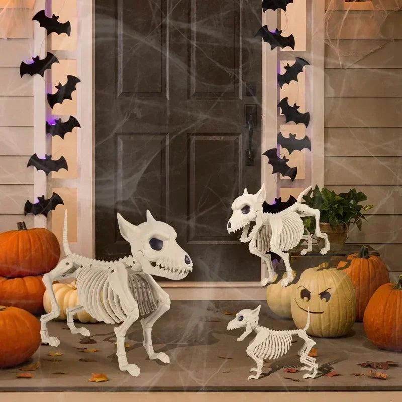 Halloween decor creative home ornament animal skeleton little wolf indoor outdoor garden decoration