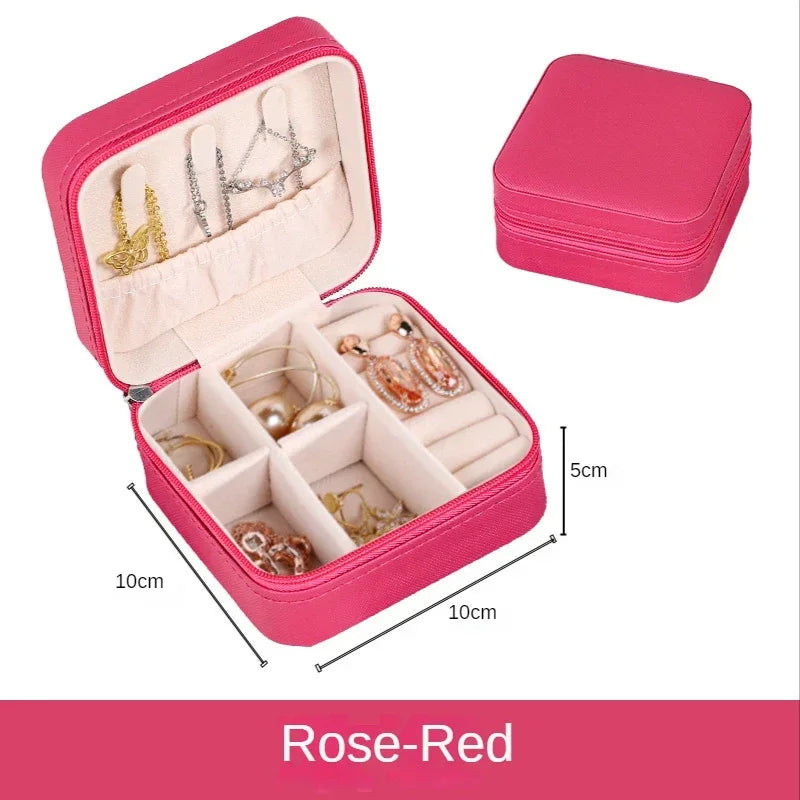 Jewelry Organizer Display Travel Jewelry Case Boxes Portable Jewelry Box Leather Storage Joyeros Organizador De Joyas
