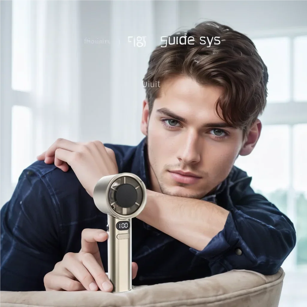 Portable Hand Fan , 120 Wind Speeds, Mini Bladeless Handheld Fan, USB Rechargeable Personal Highspeed Fans, Electric Eyelash Fan