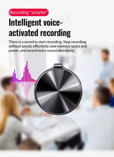 Voice Recorder Activated Recording Micro Dictaphone Digital Audio Smart Recorder MP3 Player Noise Reduction
