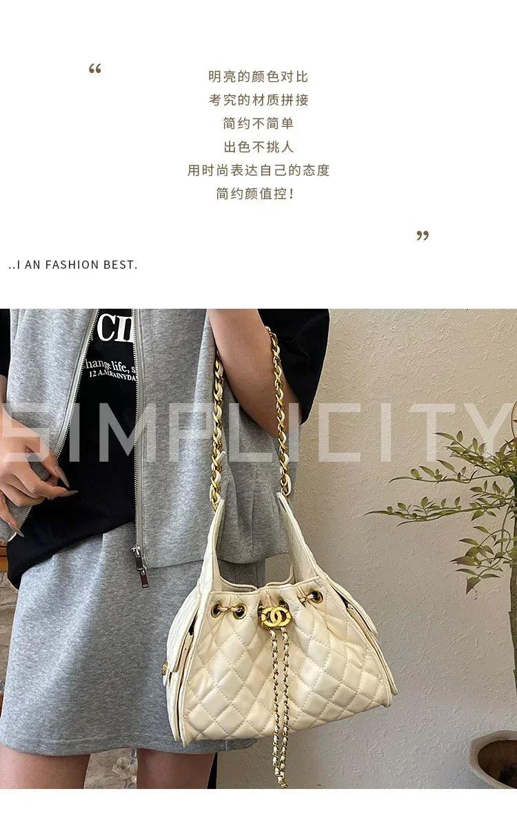 Famous designer inspired elegant tote bag: women’s spacious leather handbag with shoulder straps luxury ladies