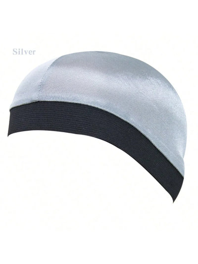 Dome Wave Cap Silk Bonnet Satin Elastic Breathable Turban Hat Hair Headwear Bonnets Hats Fedoras Beanie For Adult