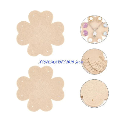 F42F 10PCS Travel Friendly Felt Jewelry Organizers Portable Jewelry Storage Pads Perfect for Storing Earrings and Necklaces