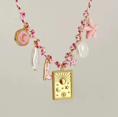 Handmade Scarf Choker Necklace for Women Girls New Fashion Fish Baroque Pearl Pendant Necklace Bohemian Vacation Necklace Gifts