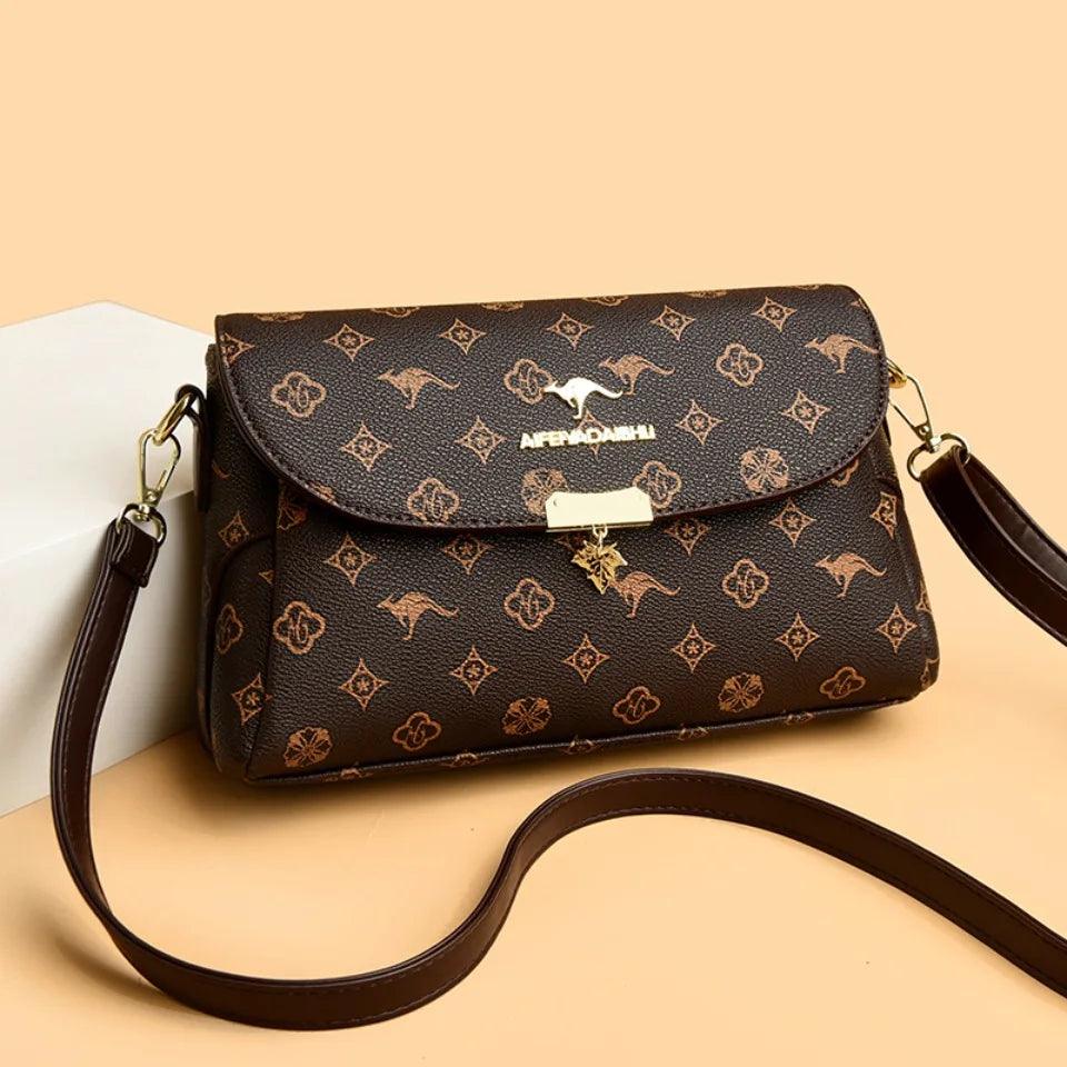 Genuine brand luxury handbags women bags designer women’s vintage monogram print handbag top-handle crossbody design