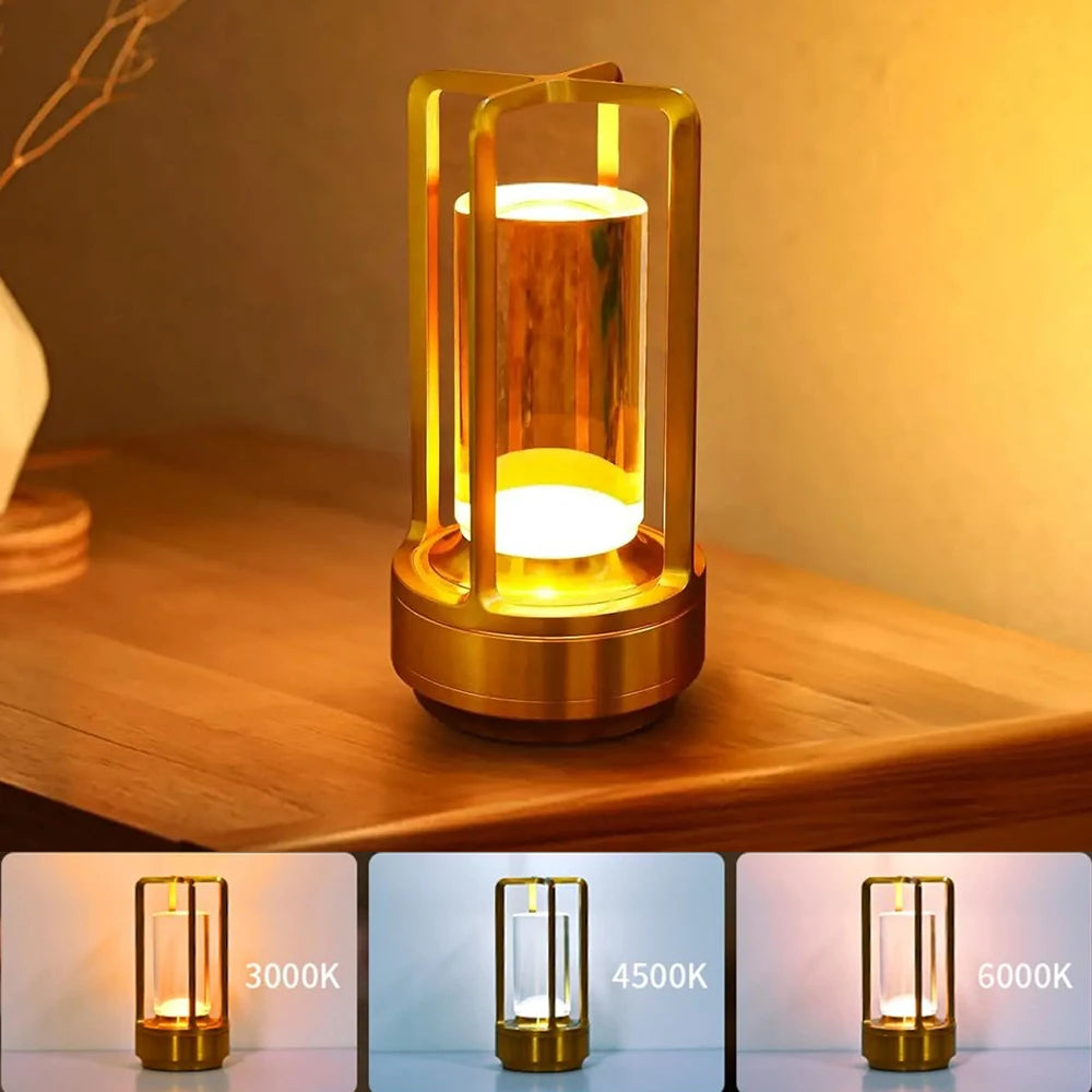 Lantern/lantern Modern Design USB LED Table Lamp Touch Switch Night Light With Rechargeable Battery for Restaurant Hotel Use