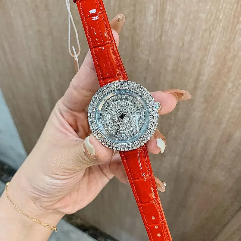 2023 Fashion Designer Unique Wristwatch Top Brand Luxury Women Watches Quartz Crystal Ladies Watch Bling Diamond Watch Women