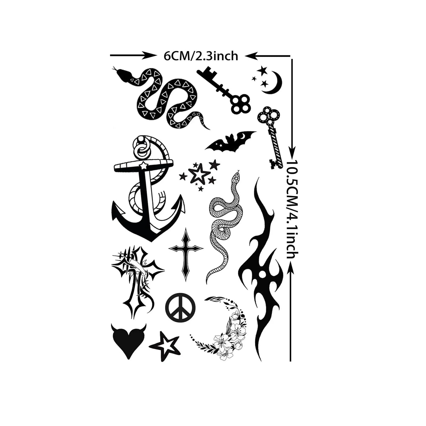 15 Sheets Small Temporary Tattoos For Women Adults Hands Neck Tattoo Sticker Tiny Fresh Pattern Moon Butterfly Fake Tattoo Paste