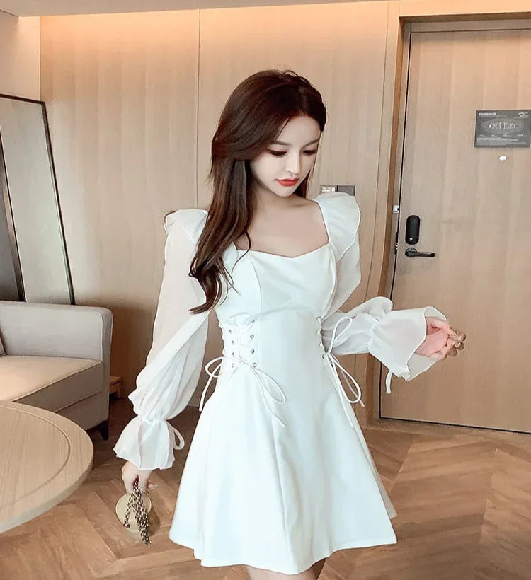 Dresses for Women Sensual Sexy A Line Spring Autumn Woman Long Sleeve Dress On Sales Designer Korean Fashion G Y2k Hot Promotion