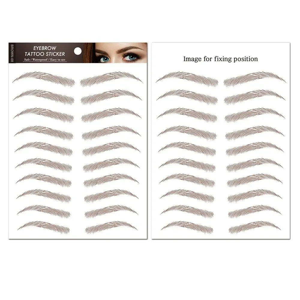 Temporary Tattoos Women Men Water Transfers Decals Simulation Eye Brow Eyebrow Stickers 6D Eyebrow Tattoos Stickers