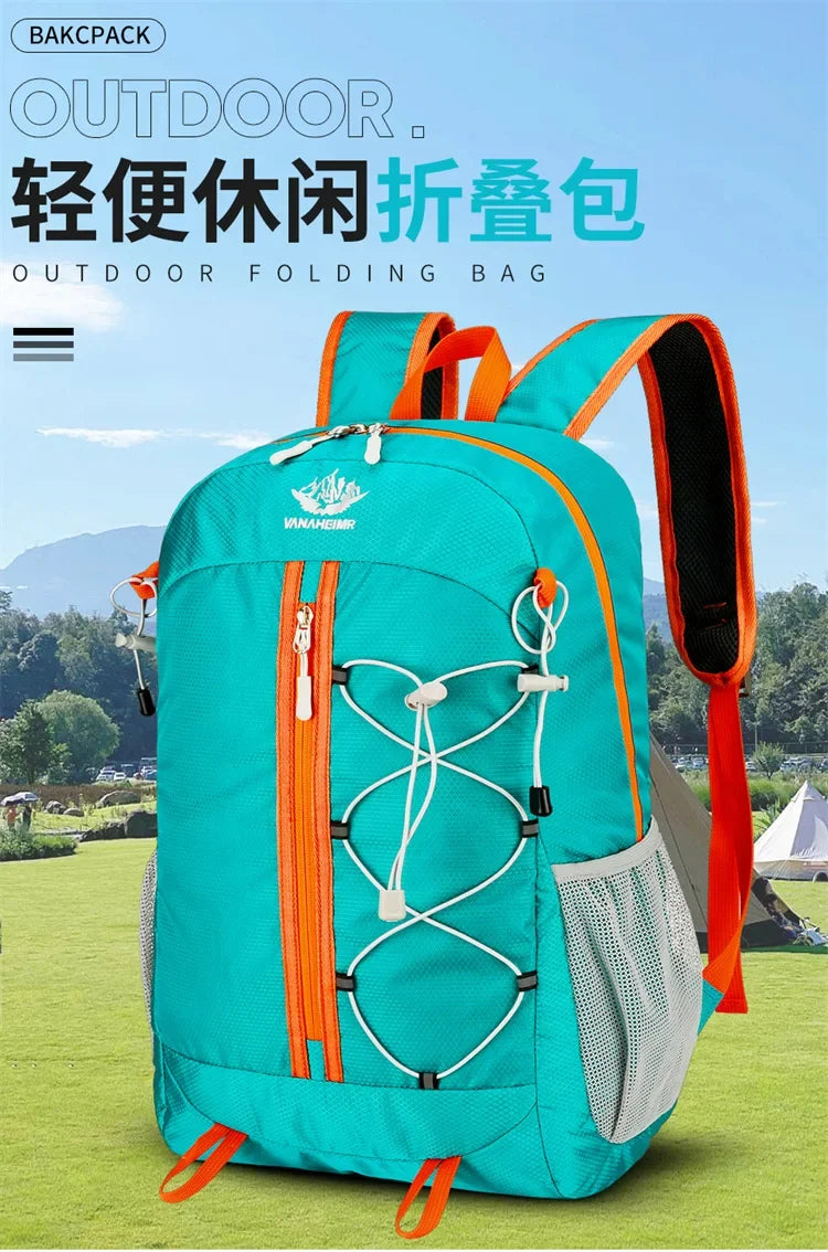 Outdoor Backpack Oxford Buden Mountain Riding Backpack Ultra Light Multifunctional Casual Foldable Backpack Large Capacity