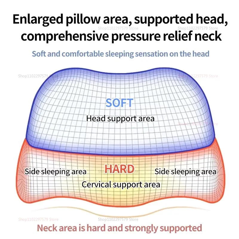 2025 Cervical Pillow Memory Foam Contour Pillow Side Sleeper Bed Pillow Ergonomic Orthopedic Neck Support Pillow for Pain Relief