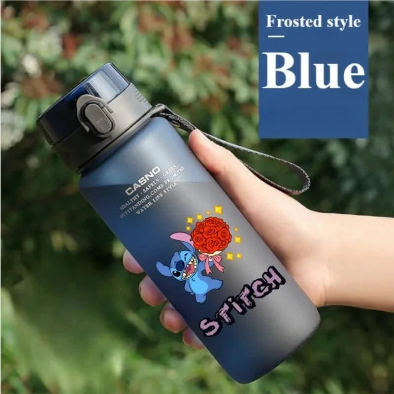 1000ML Stitch Angel Cartoon Water Cup Portable Plastic Large Capacity Cartoon Figures Clear Cup Outdoor Sports Water Chil Cift