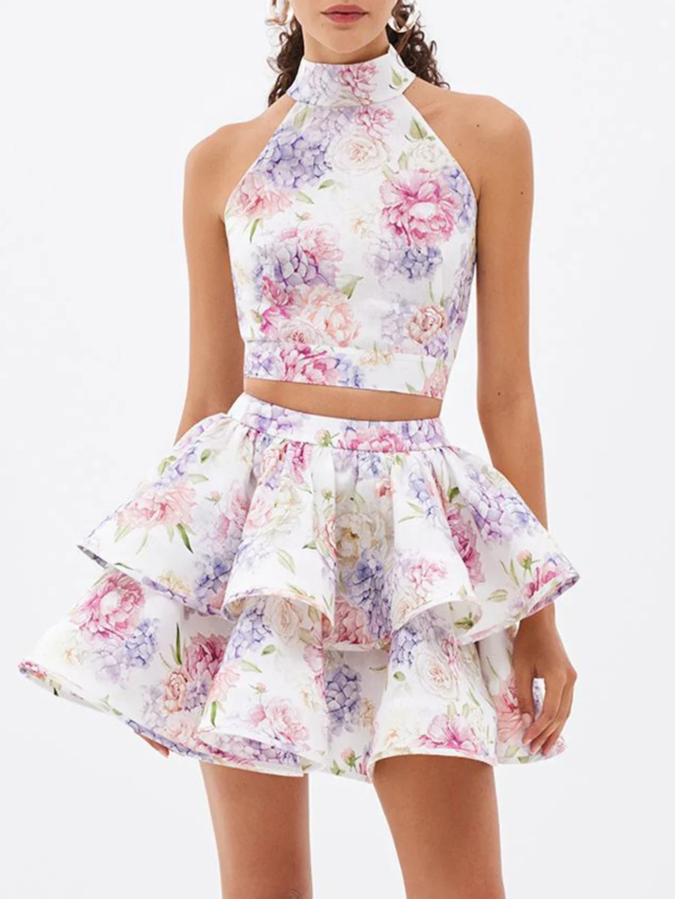 Sexy backless floral print slip summer dress women elegant birthday party dresses woman vacation evening short dresses vestidos