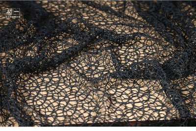 Hollow Out Large Mesh Fabric with Irregular Winding Hook and Flower Texture Creative Dress DIY Clothing Decoration Fabric