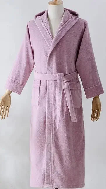 High Quality Men's Robe Hooded Winter Bathrobe