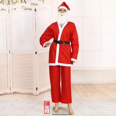 Christmas Men's Costume Love Live Cosplay 5pcs/set Santa Claus Dressing Up Clothes Christmas Christmas Apparel Cosplay Costumes