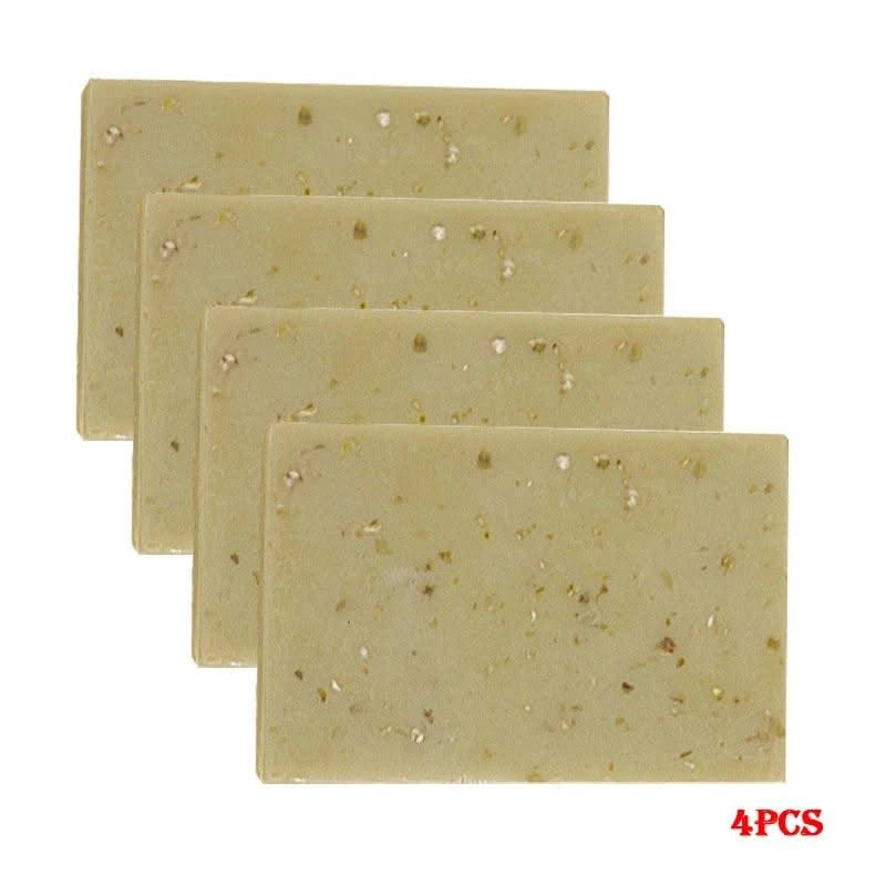 1/2/4/6Pcs Handmade Oat Soap,Natural,Gentle,Non Irritating, Brightening, Exfoliating, Body And Facial Cleansing, Whitening Soap