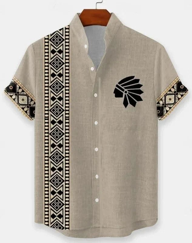 Men's New Linen Hawaiian Shirt 3D Fashion Short Sleeve Casual Urban Trend Summer Comfort Vacation