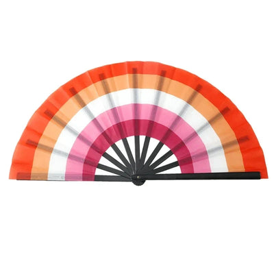 Folding Hand Fans Rainbows Fan Dance Decoration Hand Fans Summer Fan Perfect Props for Summer Music Festivals & Parties