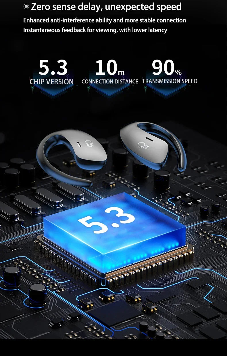 Wireless Earbuds, Bluetooth 5.3 Earbuds Stereo Bass, in-Ear Noise Cancelling Mic, Earphones IP7 Waterproof Sports, 40H Playback.