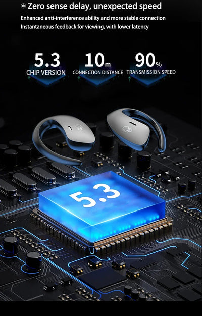 Wireless Earbuds, Bluetooth 5.3 Earbuds Stereo Bass, in-Ear Noise Cancelling Mic, Earphones IP7 Waterproof Sports, 40H Playback.