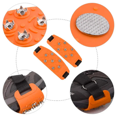 Shoe Spike Winter Winter Velcro Ice Claw Outdoor Climbing Snow Mountain and Snow Ground Anti slip Adjustable