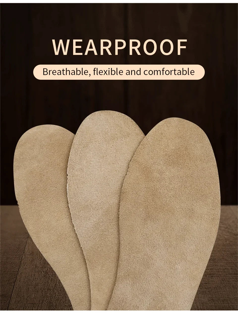 Deodorant Trimmed Cowhide Insoles for Children Shoe Insole Trimmable Men's Sneakers Ankle Boots for Women Sneaker Women's Boot