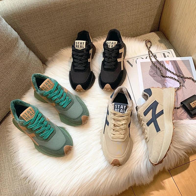 2025 Women Sneakers Platform Shoes New Fashion Leisure Light Anti-slip Black Running Shoe Fashion Designer Women Shoes