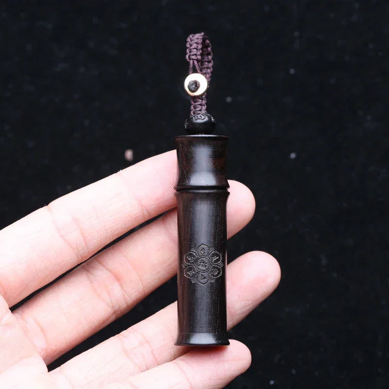 Handmade Original Tibetan Buddhism Ebony Keychain Handmade Retro Wooden Keychain