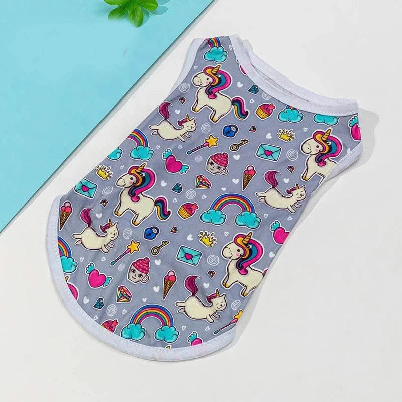 Cute Cat Clothes Yorkshire T-shirt Summer Overalls Pug Cooling Vest Medium Dog Shirt Pet Small Clothing Chihuahua Sweatshirt Xs