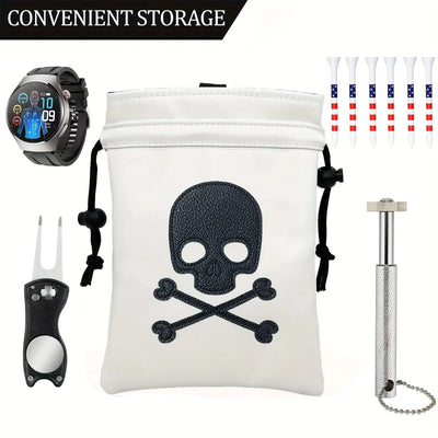 Golf course golf balls and serving upright bags with drawstrings for women