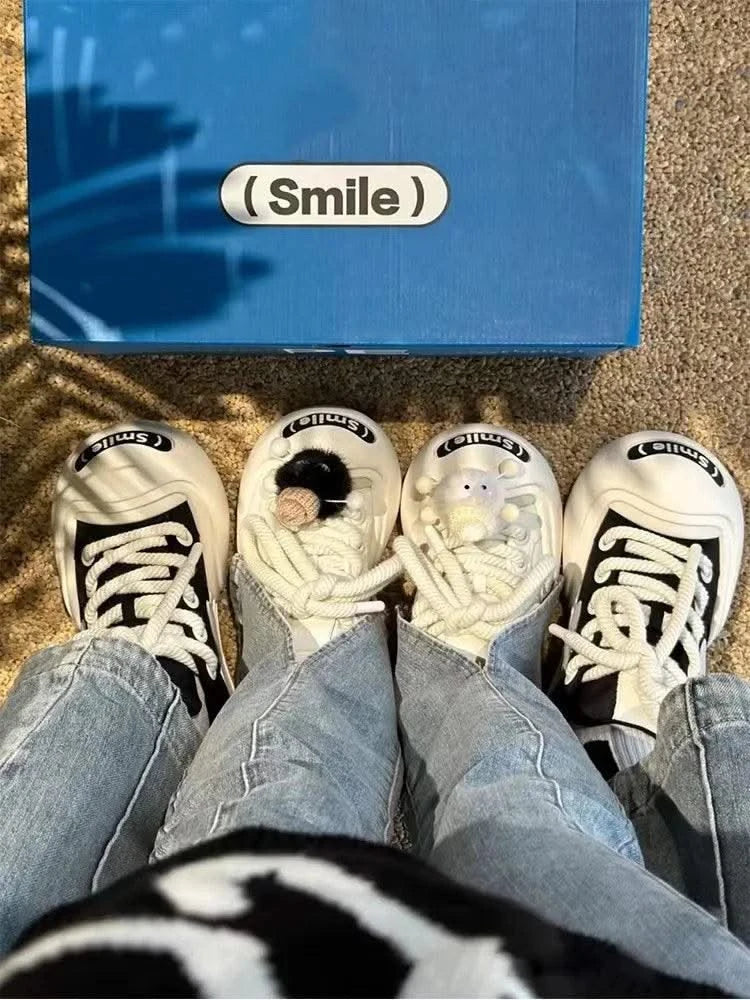 Wide Toe Chunky Sneaker Women Female Designer Platform Vulcanized Shoes Woman Girls Fashion Big Head Casual Ladies Lace Up Shoes