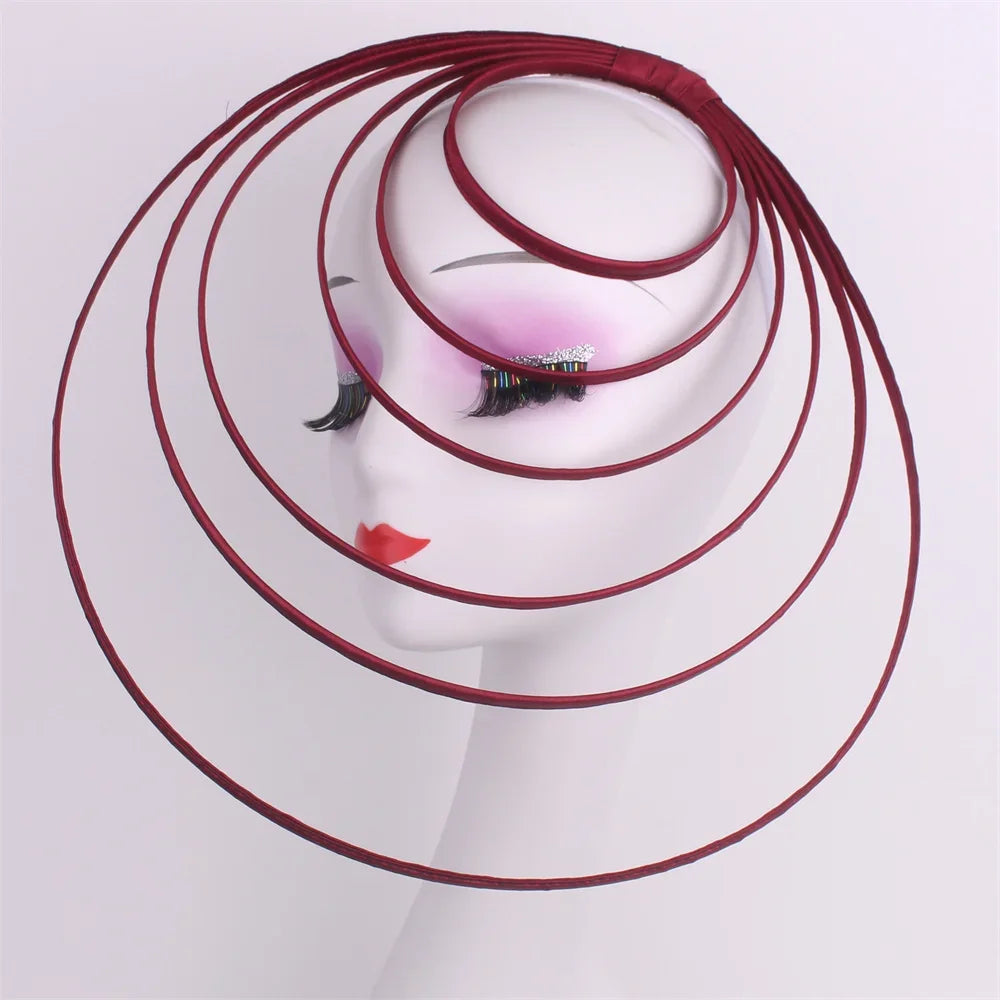 Royal Ascot Luxury Fascinator Hat Women Wedding Headpiece Mesh Hat Formal Event Pillbox Fascinator Hats Ladies Mariage Millinery