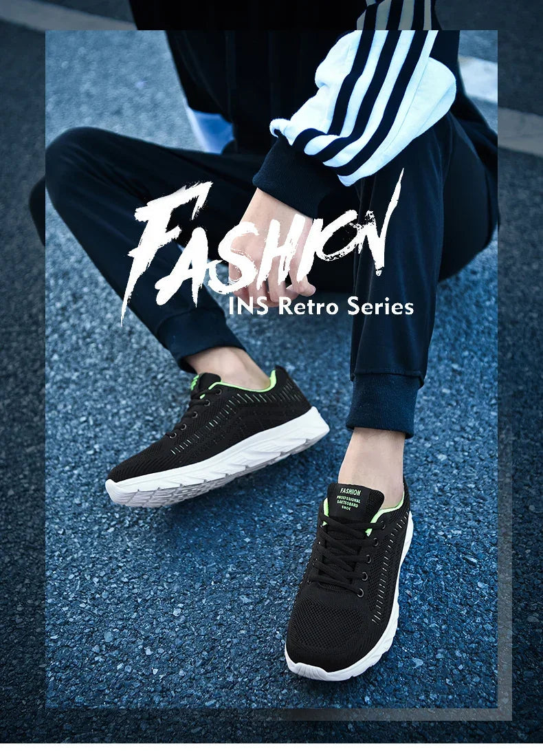 New Athletic Shoes for Men Shoes Sneakers Black Casual Men Mesh Sneakers Breathable Tennis Running Walking Gym Men Shoes