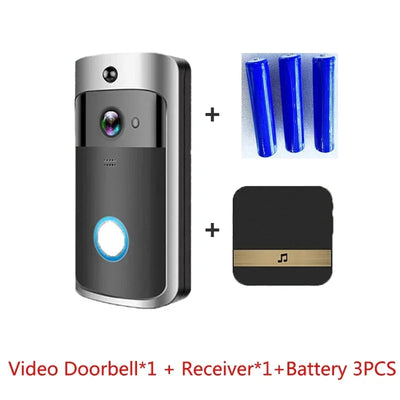 Video Doorbell Camera HD WiFi Doorbell Wireless Operated Motion Detector Audio & Speaker Night Vision for iOS&Android