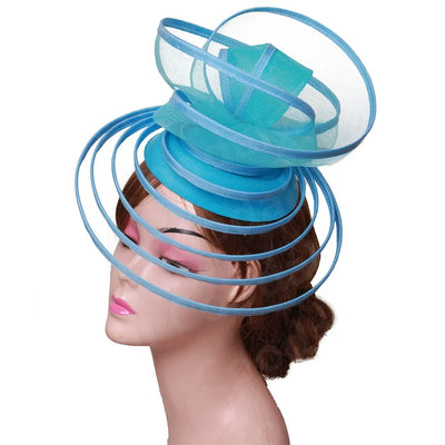 Church Fascinator Hat Wedding Mesh Headpiece Women Party Banquet Chapeau Cap Headband Ladies Party Tea Royal Ascot Pillbox Caps