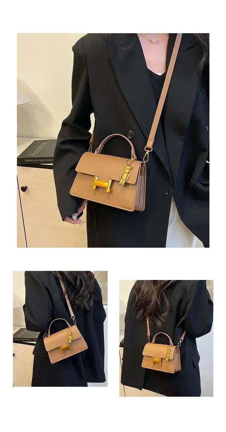 Premium designer crossbody bag for women leather shoulder messenger tote handbags ladies office fashion gift