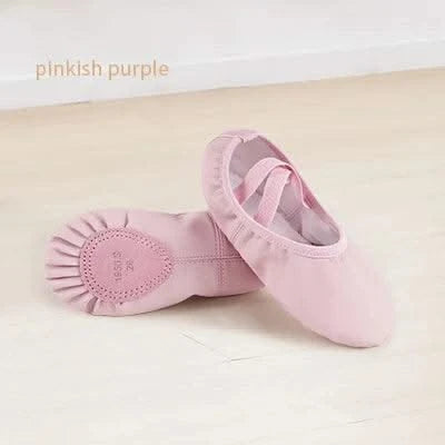 PU Ballet Shoes for Toddler Girls Children Dance Shoe Leather Ballet Flats Kids Soft Sole Gymnastics Shoes Dancing Slippers