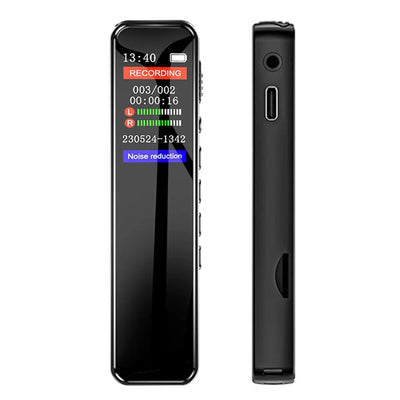 Digital Voice Recorder High-Quality Noise Reduction Record with Playback MP3 Music Player Activated Record 1536KBPS HD Recording