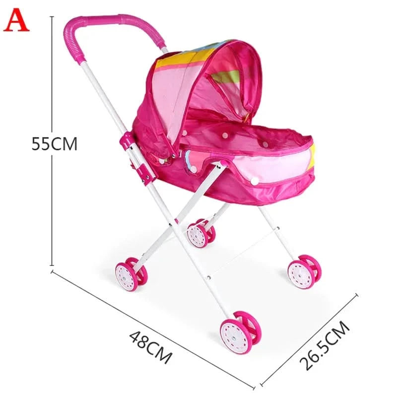 Baby Doll Stroller Applicable for 9-12inch Dolls or 25-30CM Baby Dolls Kids Girl